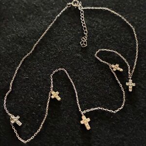 Elegant Silver Plated Cross Necklace